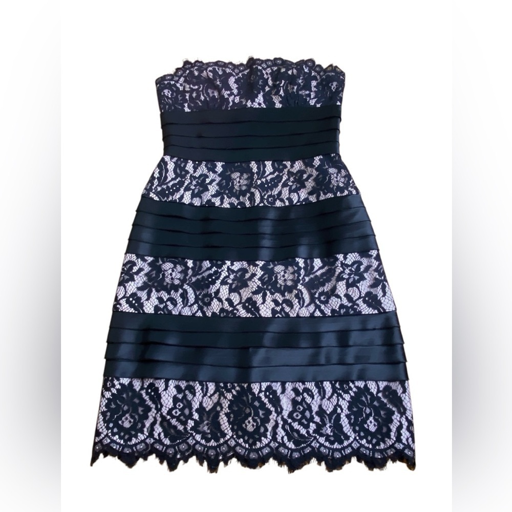 BCBGMAXAZRIA Lace Strapless Cocktail Dress Women’s Size 0 - Picture 6 of 16